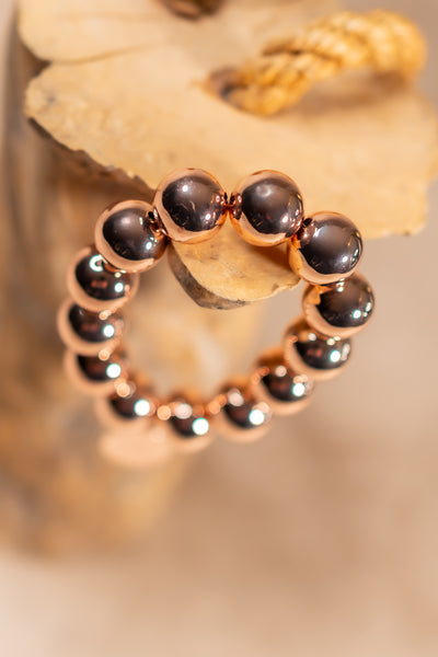 Perlenarmband Rosègold