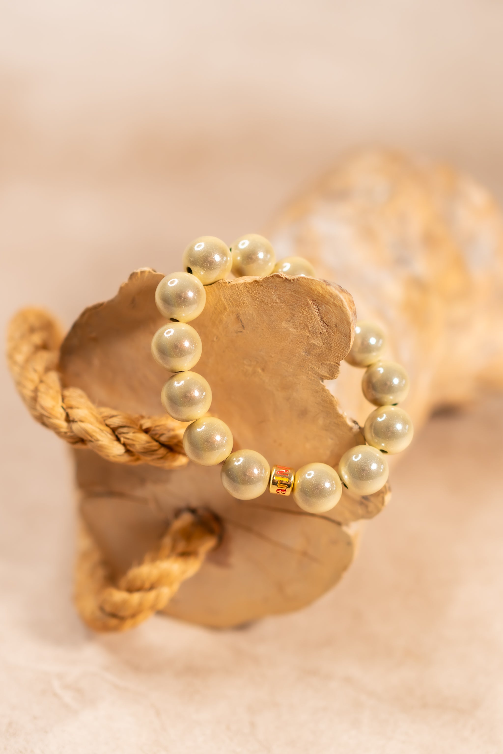Perlenarmband Champagnertraum