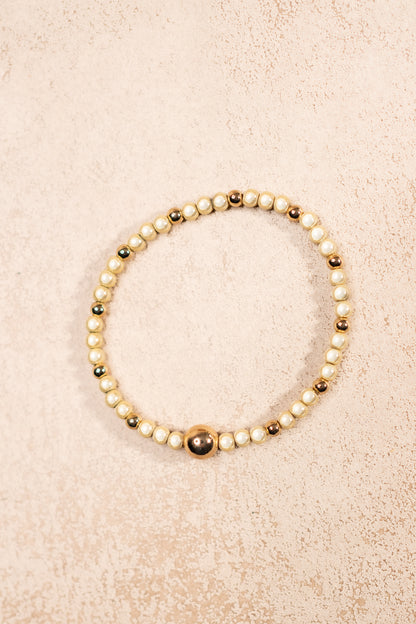 Perlenarmband Golden Pearl