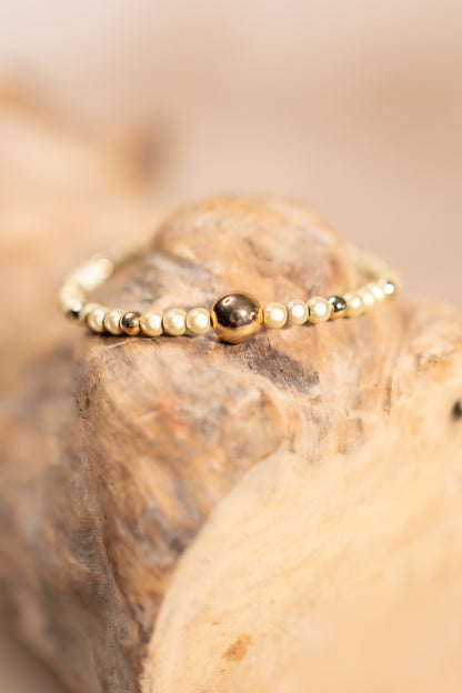 Perlenarmband Golden Pearl