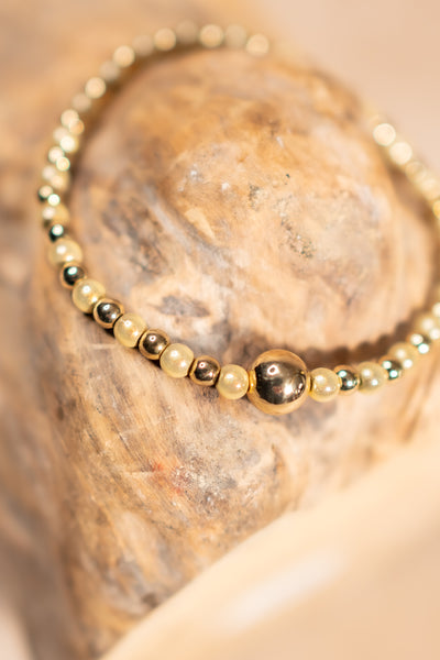 Perlenarmband Golden Grace