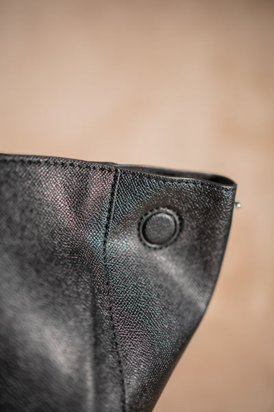 Shopper aus Lederimitat, schwarz