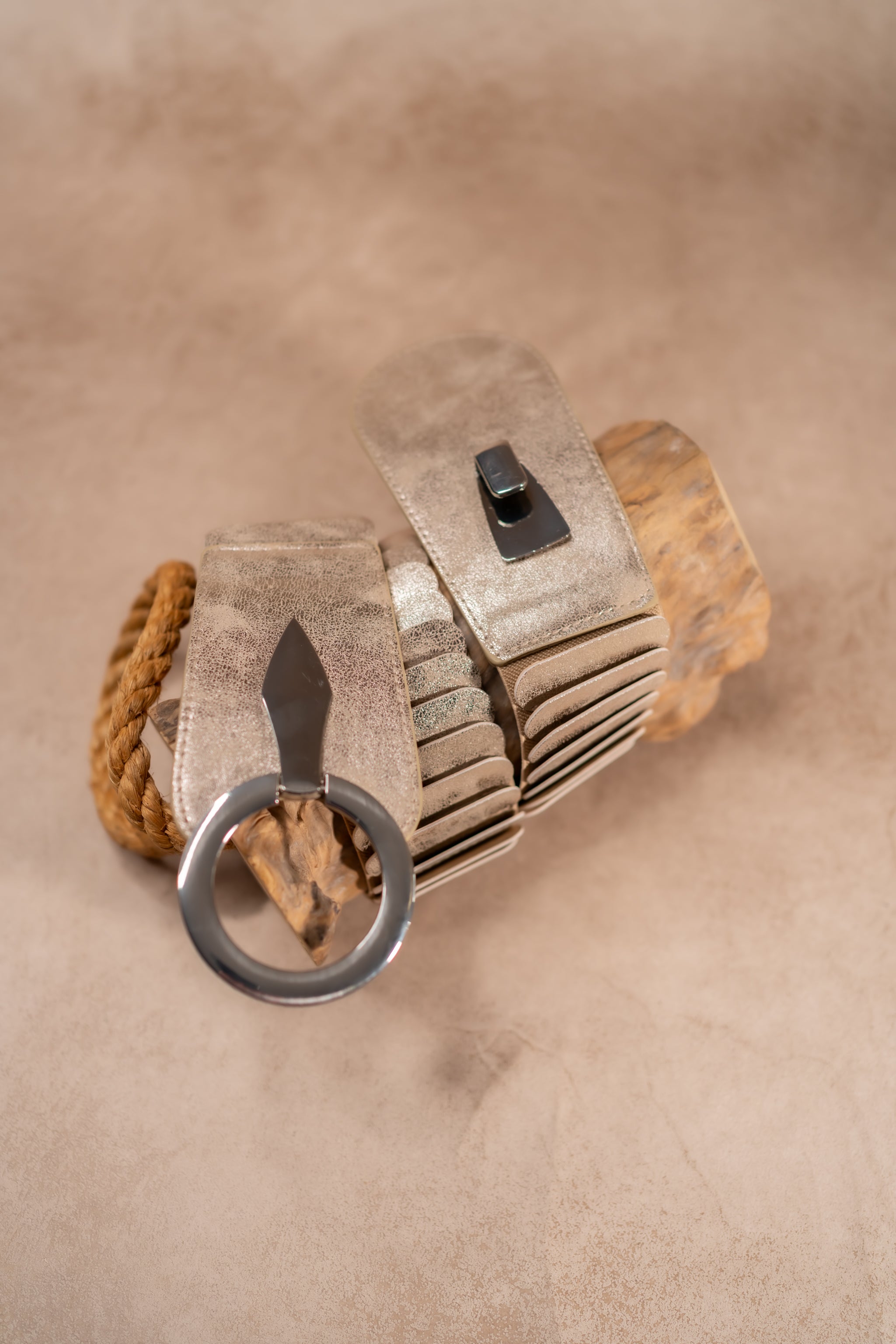 Stretchgürtel in Bronze-Gold