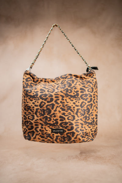 Schultertasche Leo-Print