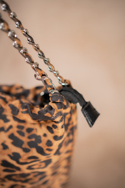 Schultertasche Leo-Print