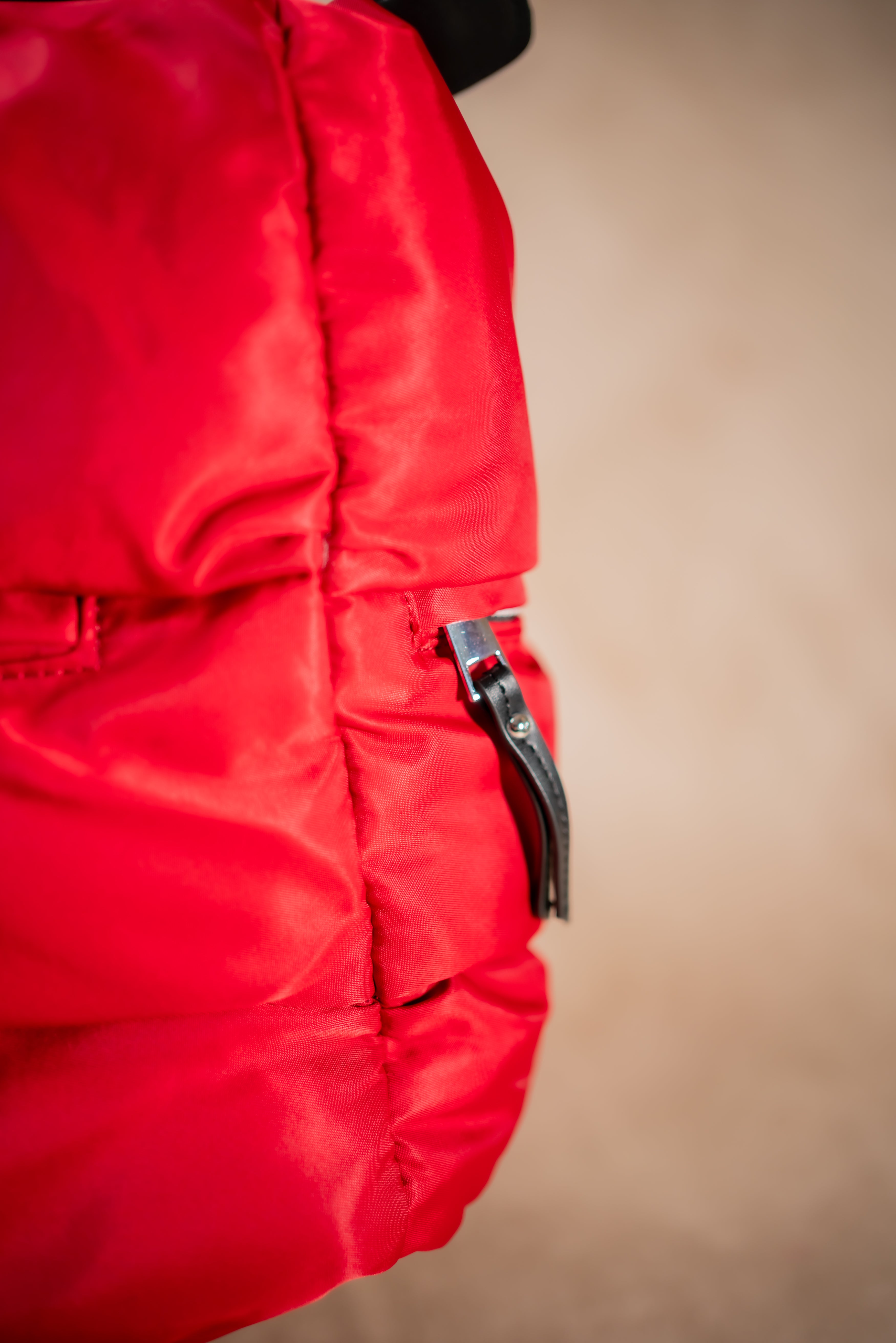 Shopper-Bag im Stepp-Look, rot