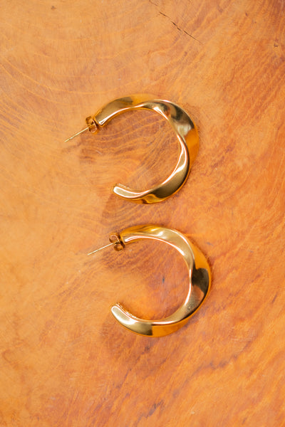 Ohrringe geschwungen, gold