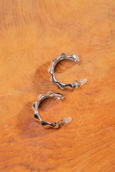 Ohrringe Curvy, silber