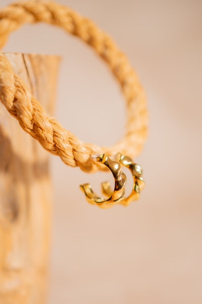 Ohrringe Curvy, gold