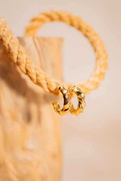 Ohrringe Curvy, gold