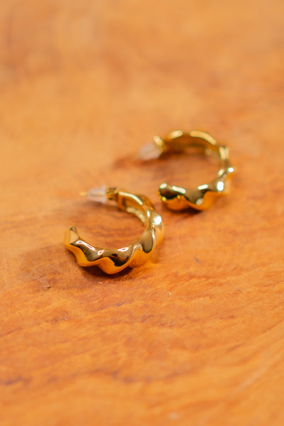 Ohrringe Curvy, gold