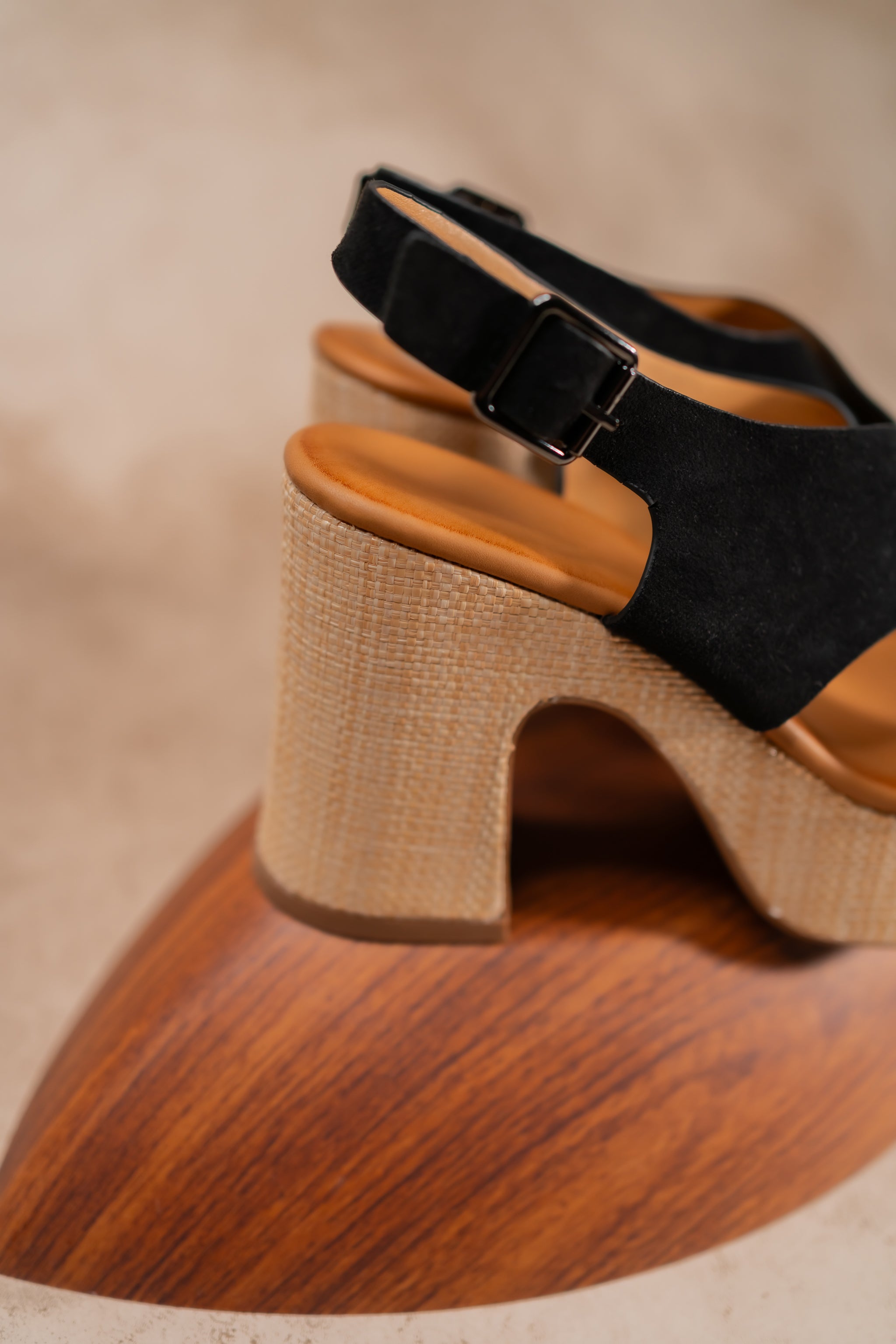 Sandalen mit Absatz, Schwarz