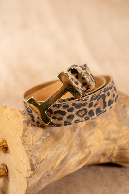 Gürtel mit Leopardenmuster