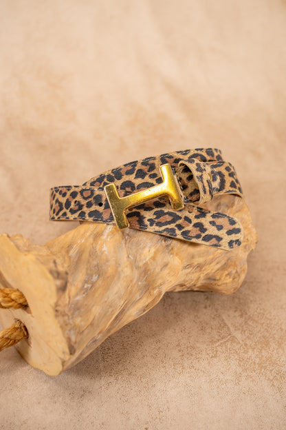 Gürtel mit Leopardenmuster