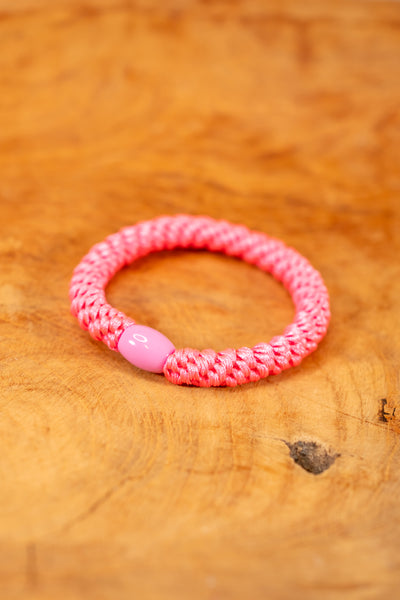 Geflochtenes Haargummi, pink