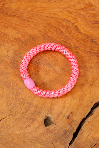 Geflochtenes Haargummi, pink