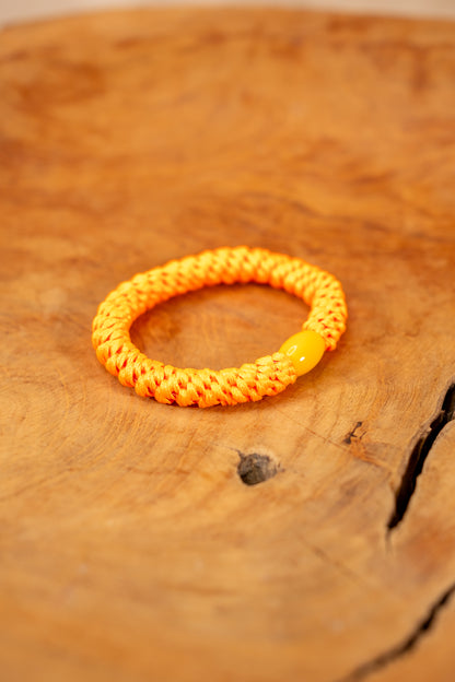 Geflochtenes Haargummi, neon-orange