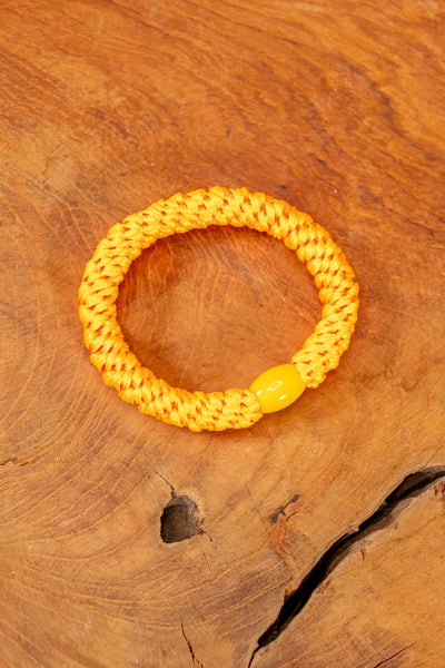 Geflochtenes Haargummi, neon-orange