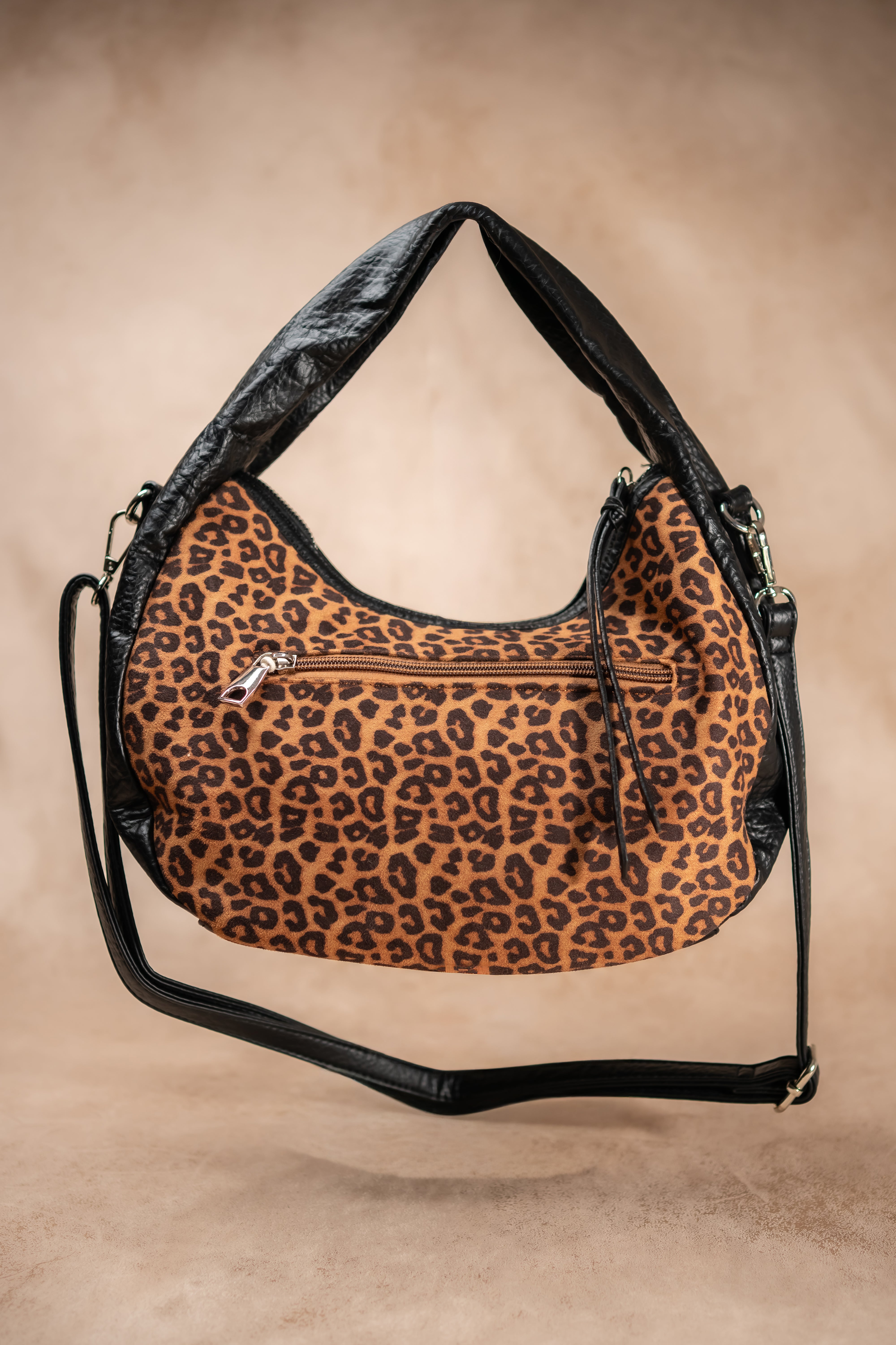 Leoparden-Tasche mit Henkel & Schulterriemen