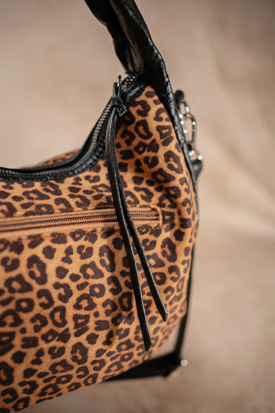 Leoparden-Tasche mit Henkel & Schulterriemen