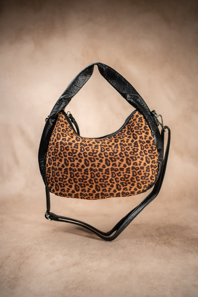 Leoparden-Tasche mit Henkel & Schulterriemen