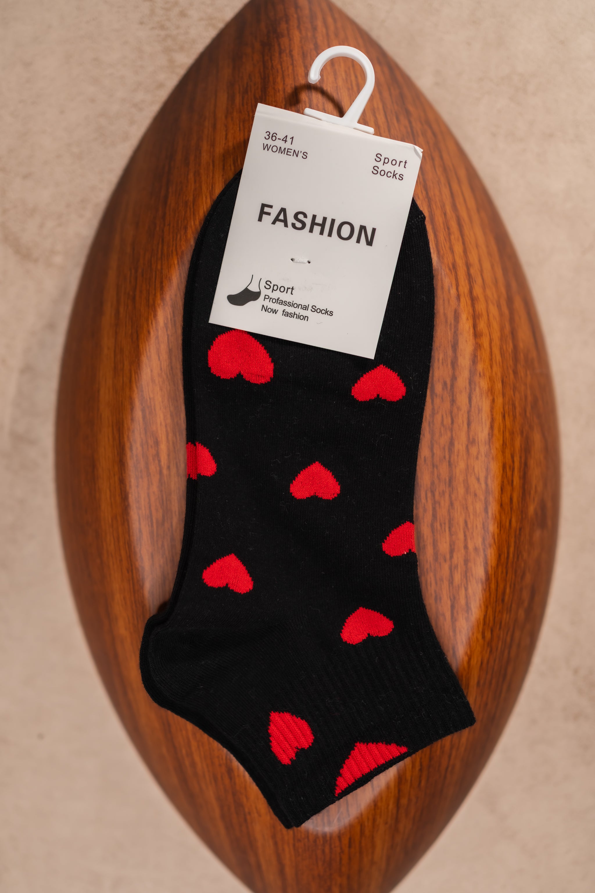 Sneaker-Socken Heartly in Schwarz
