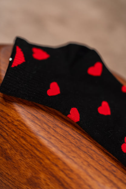 Sneaker-Socken Heartly in Schwarz