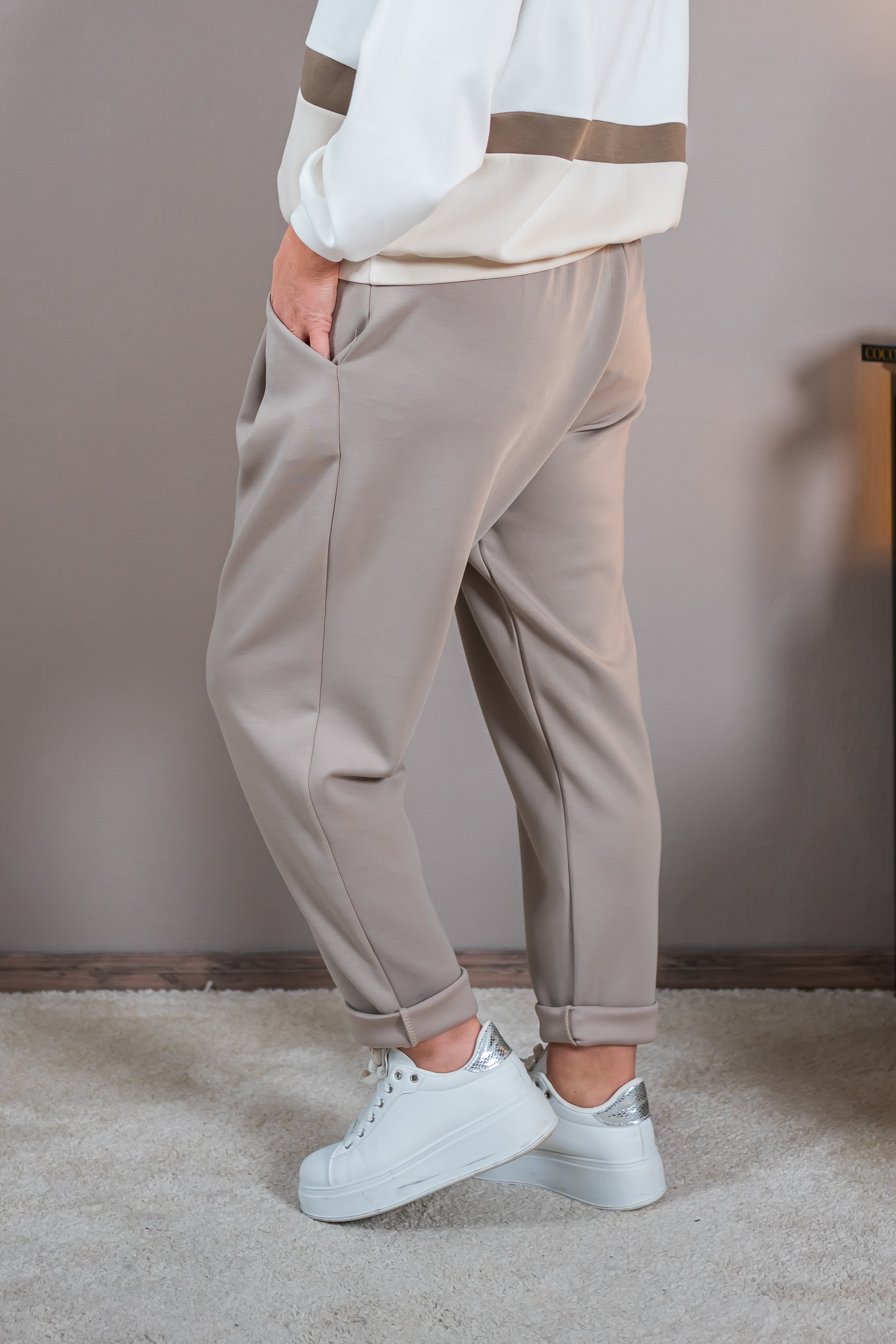 Jerseyhose, taupe