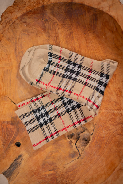 Socken im Karo-Design