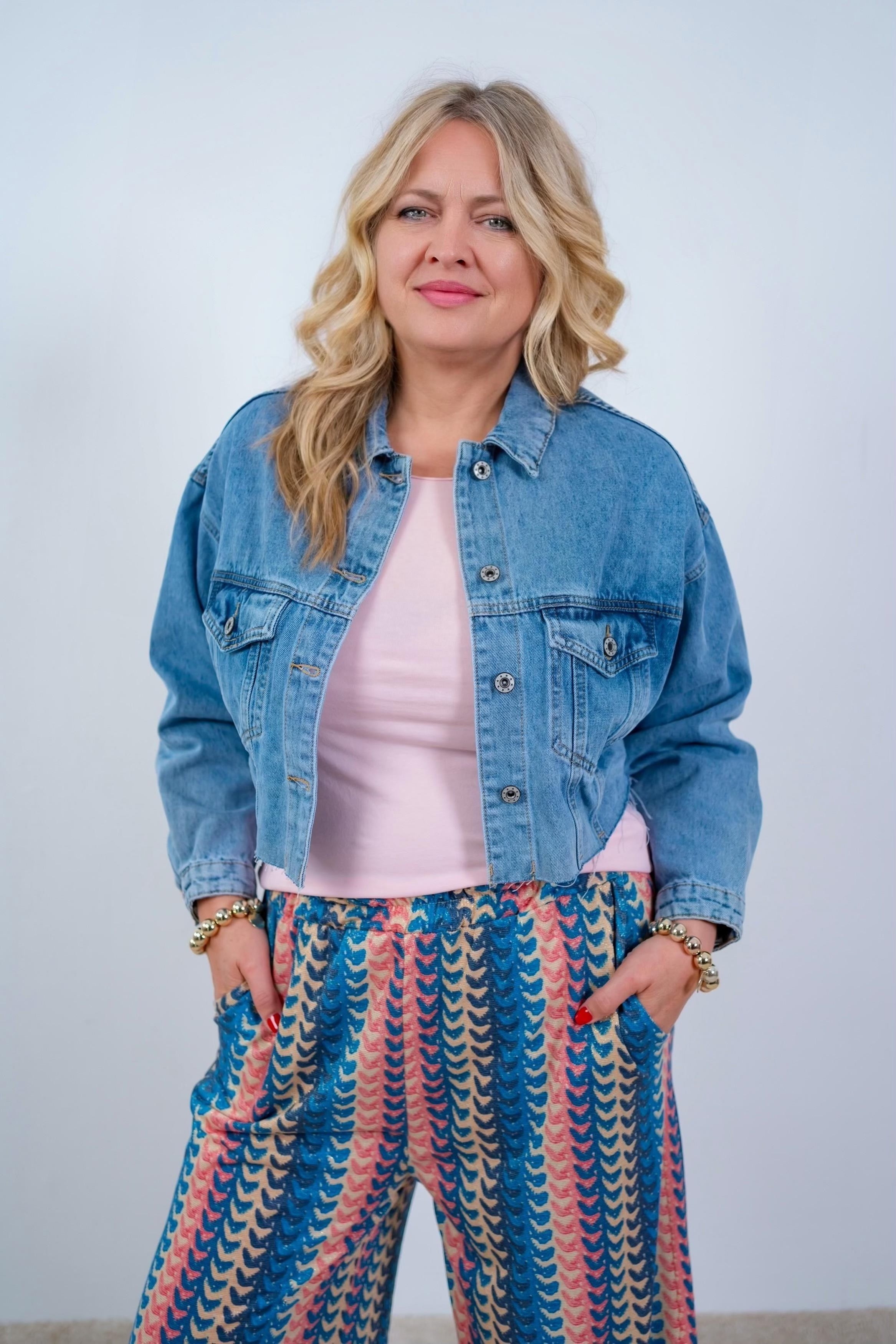 Crop-Jeansjacke