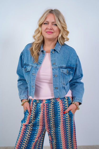 Crop-Jeansjacke