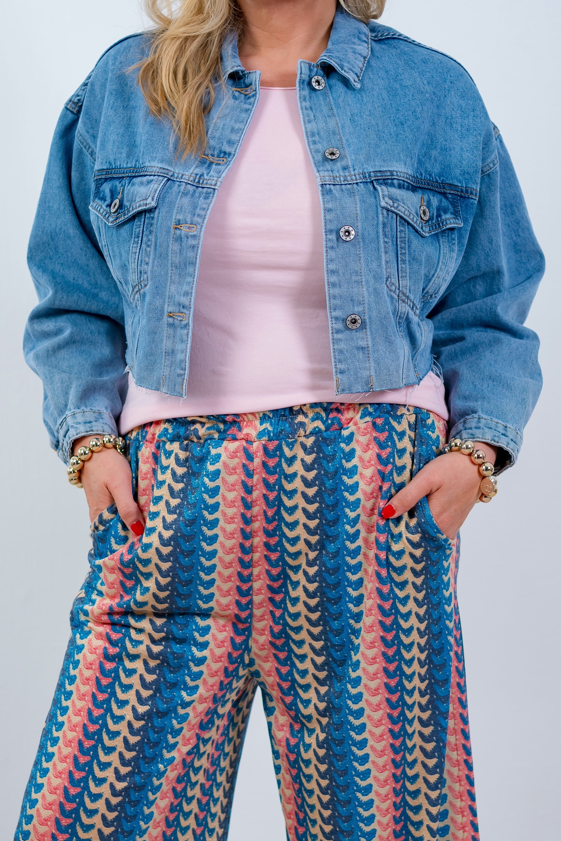 Crop-Jeansjacke