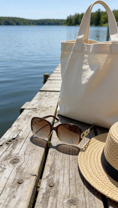 Sonnenbrille mit Goldketten-Detail