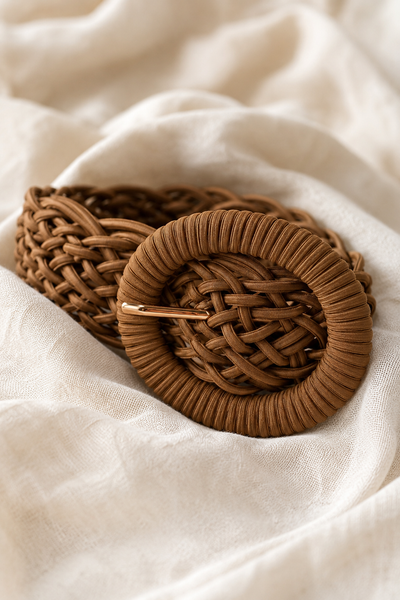 Boho Flechtgürtel, mocca