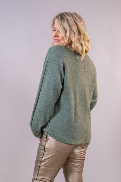 Strickpullover "Easy Shape", khaki