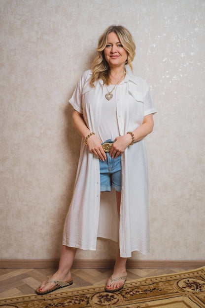 Hemdkleid Manila in Weiß
