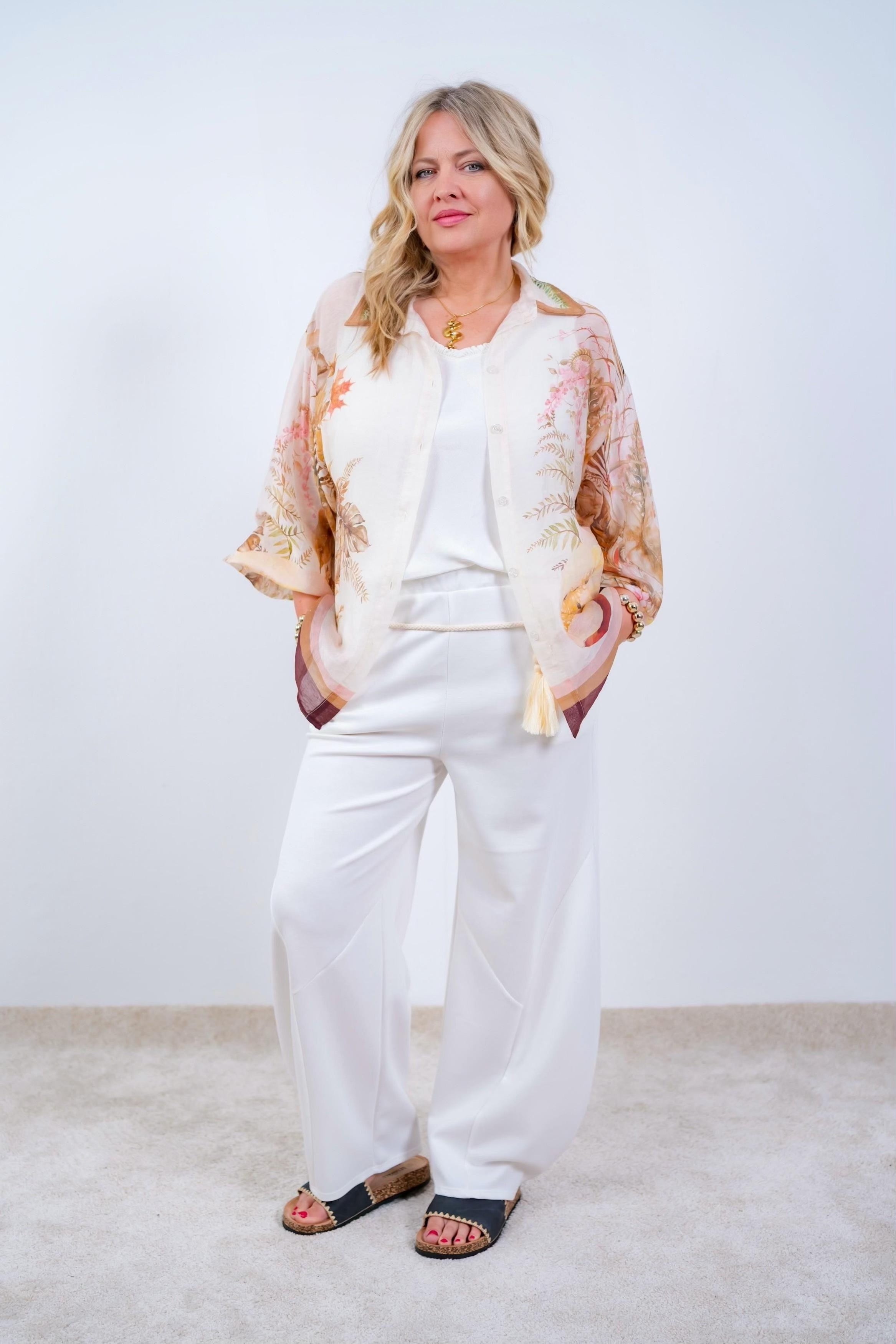 Bluse in Creme
