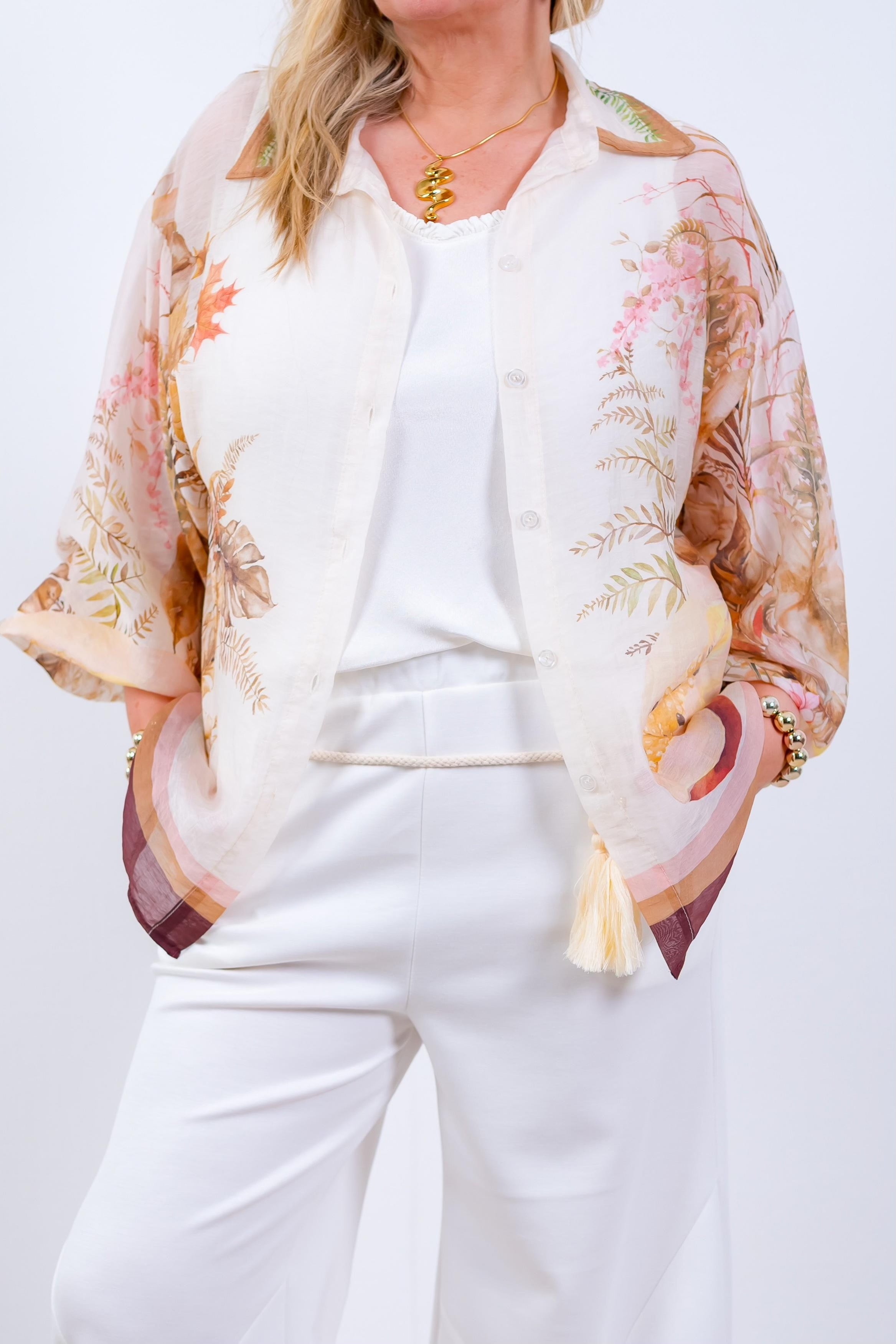 Bluse in Creme