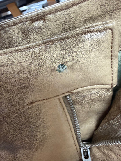 Lederimitatshose, braun-beige 2.Wahl Gr. M