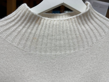 Feinstrickpullover mit Stehkragen, creme 2.Wahl