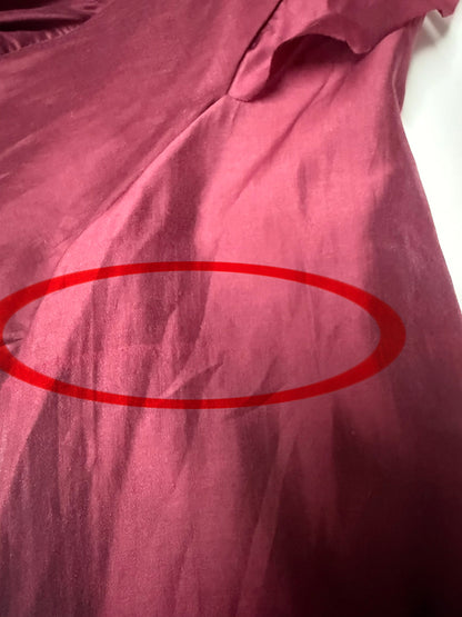 Bluse mit leichten Volants, bordeaux 2.Wahl