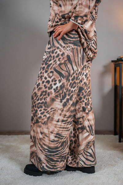Weite Hose im Animalprint