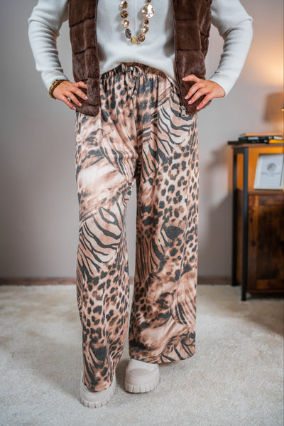 Weite Hose im Animalprint