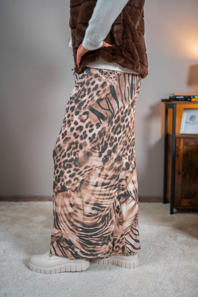 Weite Hose im Animalprint