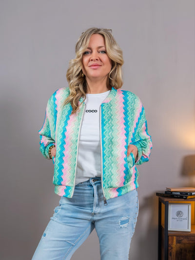 Leichte Blouson Jacke in Pastellfarben