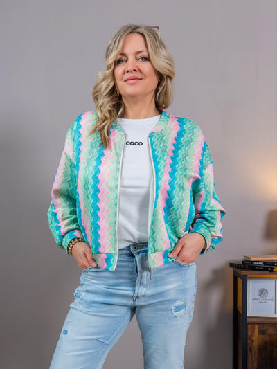 Leichte Blouson Jacke in Pastellfarben