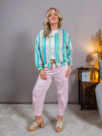 Leichte Blouson Jacke in Pastellfarben