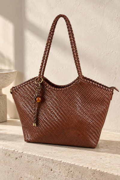 XL-Shopper "Braided Elegance", braun
