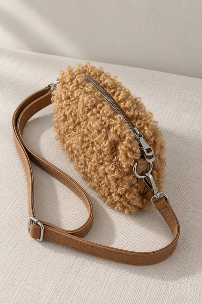 Teddy-Tasche "Curly Love", camel