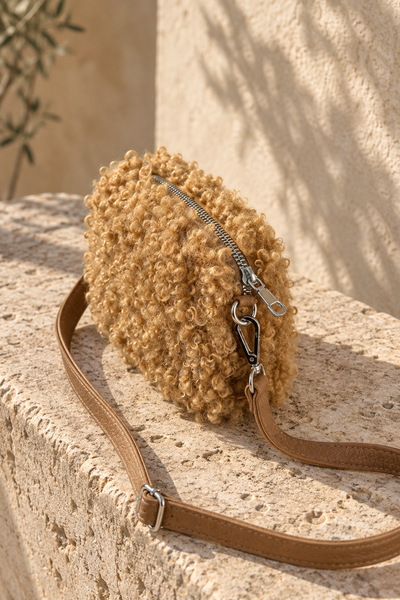 Teddy-Tasche "Curly Love", camel